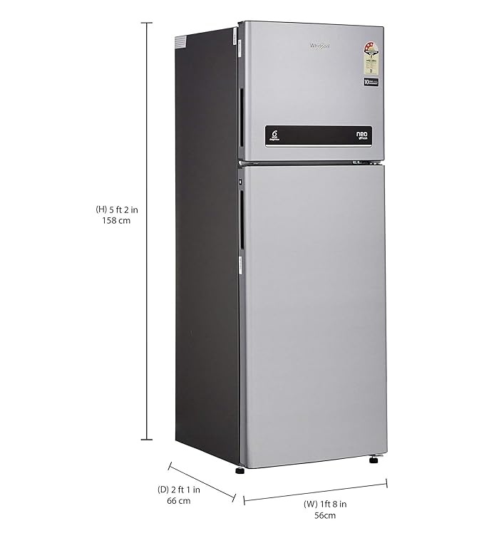 Whirlpool 265 L 3 Star Frost Free Double Door Refrigerator(Neo DF278 PRM, Galaxy Steel) Whirlpool 265 L 3 Star Frost Free Double Door Refrigerator(Neo DF278 PRM, Galaxy Steel)